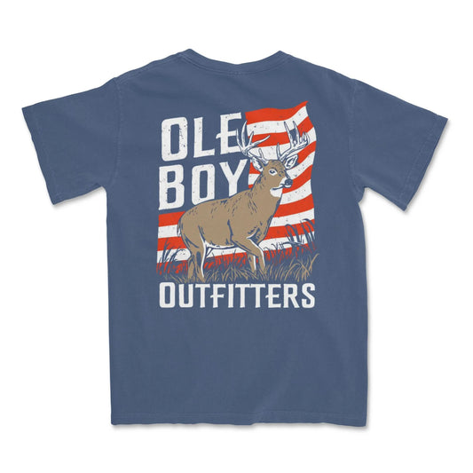 OLE BOY PATRIOTIC BUCK TEE LARGE
