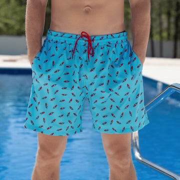 POPSICLE LINED SWIM TRUNKS XL