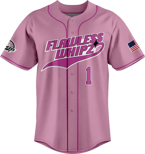 PINK FULL BUTTON JERSEY